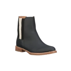All-Weather Ladies Garden Boot :: Navy + Black -Lucchese shop 64003 ANGLE
