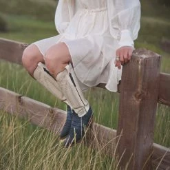 Priscilla Exotic :: Navy + Cream -Lucchese shop SJJZeQo